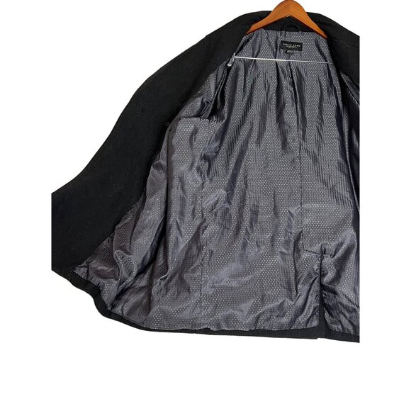 Pronto Uomo Double-Breasted Wool-Blend Peacoat 5XL Charcoal Goth - Picture 11 of 16